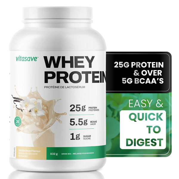 Vitasave Grass Fed Whey Protein - Vanilla Bean (832 g)