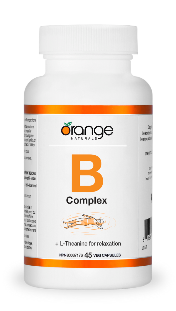 Orange Naturals B-Complex with L-Theanine (45 VCaps)