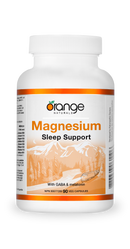 Bottle of Orange Naturals Mag Sleep (90 VCaps) – a natural sleep support supplement containing magnesium and calming herbs, designed to promote relaxation and improve sleep quality.