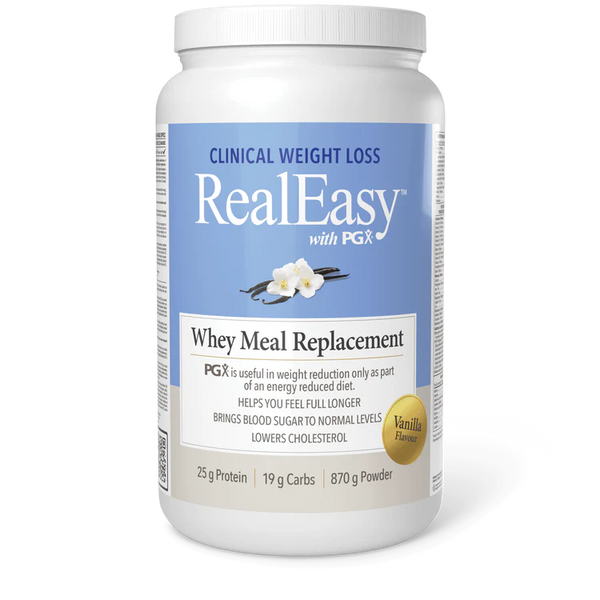 Natural Factors RealEasy With PGX Vegan Meal Replacement Powder - Vanilla (870 g)
