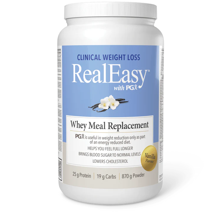 Natural Factors RealEasy With PGX Vegan Meal Replacement Powder - Vanilla (870 g)