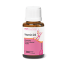 Smart Solutions Vitamin D3 1000 IU Drops bottle (11.4 mL) with a clean white background, showcasing its liquid form for easy vitamin D supplementation.
