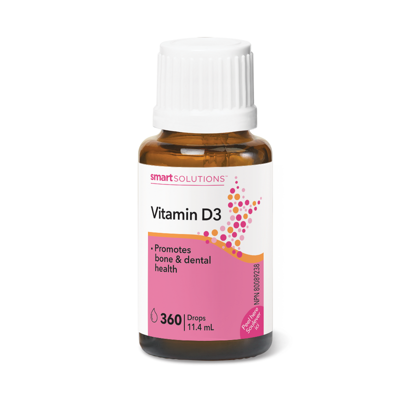 Smart Solutions Vitamin D3 1000 IU Drops (11.4 mL)
