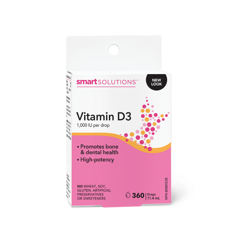 Smart Solutions Vitamin D3 1000 IU Drops (11.4 mL)