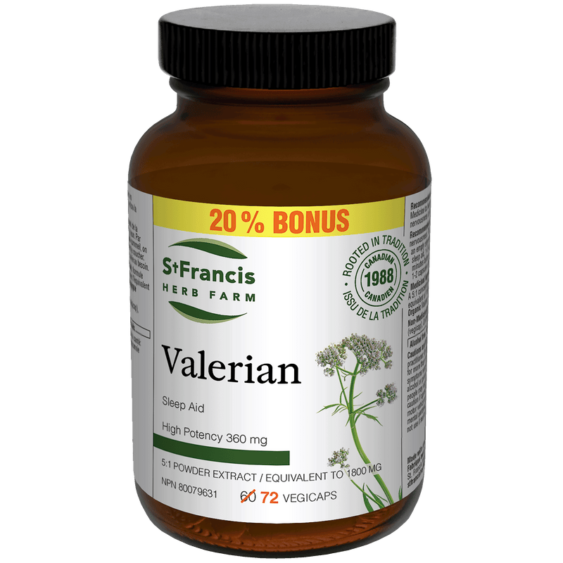 St Francis Herb Farm Valerian BONUS SIZE (72 VCaps)