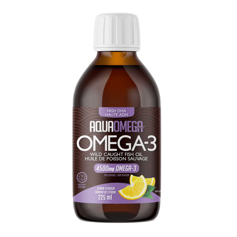 AquaOmega High DHA Omega-3 4500 mg - Lemon Image 1