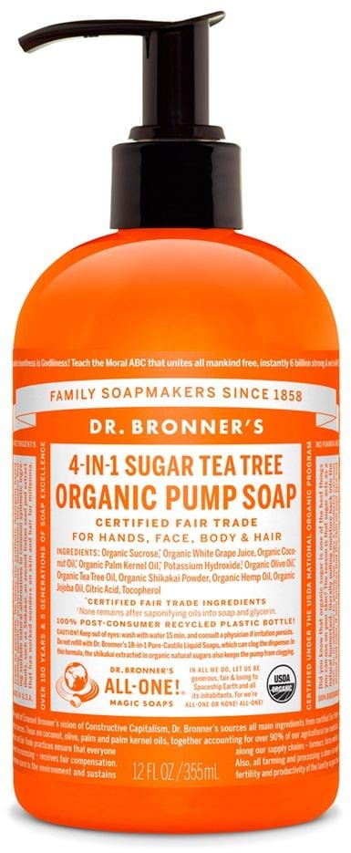Dr. Bronner's 4-in-1 Organic Sugar Soap - Tea Tree Image 3