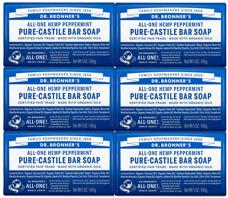 Dr. Bronner's All-One Pure-Castile Bar Soap - Peppermint Image 3