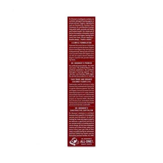 Dr. Bronner's All-One Toothpaste - Cinnamon 140 g Image 4