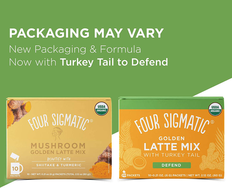 Four Sigmatic Mushroom Golden Latte Mix with Turkey Tail 6 g Box of 10 Image 4