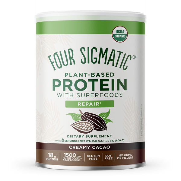 Four Sigmatic Repair Plant-Based Protein with Superfoods - Creamy Cacao 1.32 lbs Image 1