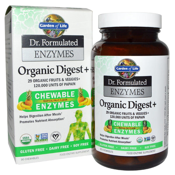 Garden of Life Dr. Formulated Probiotics Organic Digest+ Chewable - Tropical Fruit 90 VCaps Image 1
