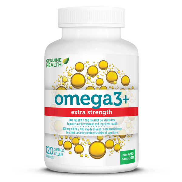 Genuine Health Omega3+ Extra Strength 120 Softgels Image 1