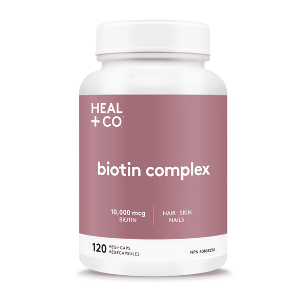 Heal + Co. Biotin Complex 10000 mcg 120 VCaps Image 1