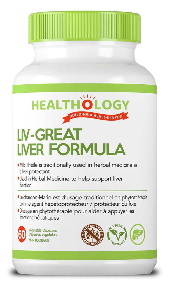 Healthology Liv-Great Liver Formula 60 VCaps Image 1
