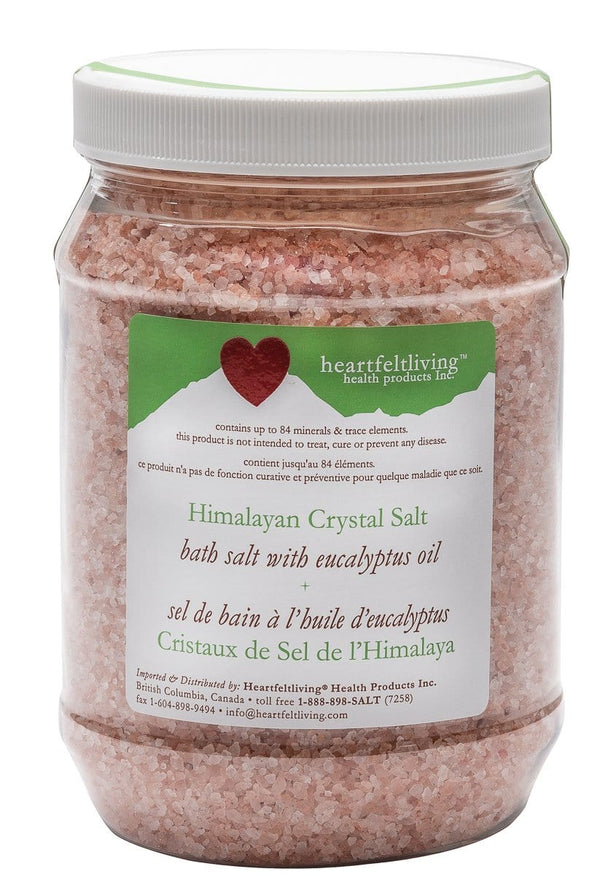 Heartfelt Living Himalayan Crystal - Bath Salt with Eucalyptus Oil 1 kg Image 1