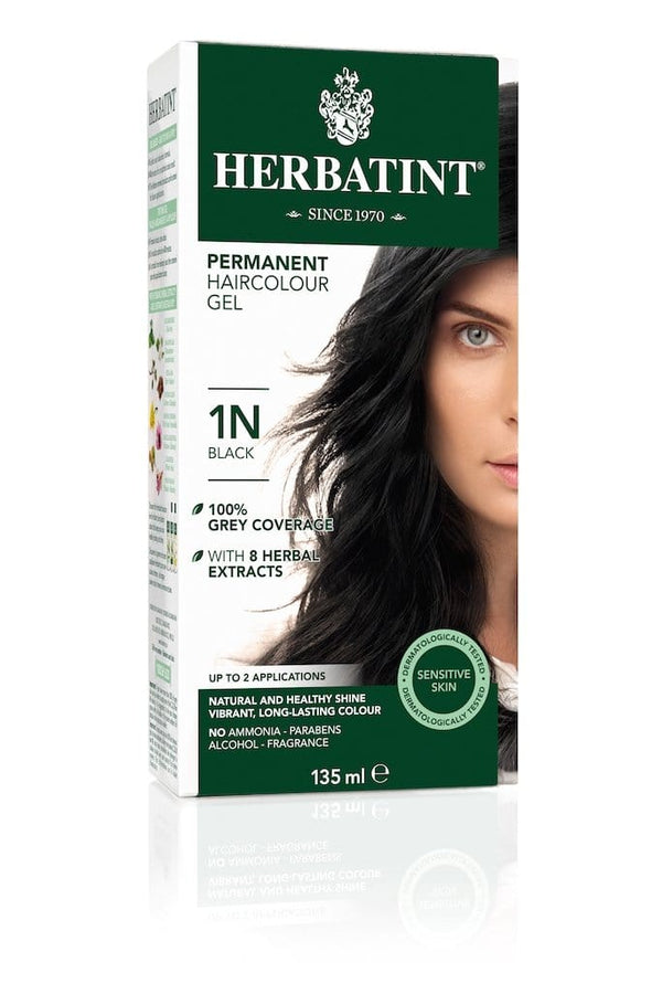 Herbatint Permanent Herbal Haircolor Gel - 1N Black 135 mL Image 1