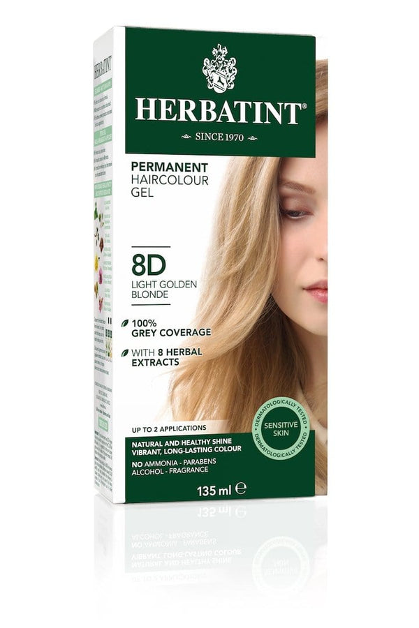 Herbatint Permanent Herbal Haircolor Gel - 8D Light Golden Blonde 135 mL Image 1