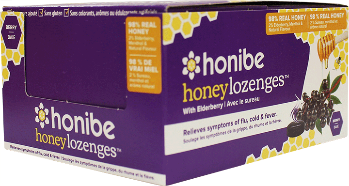 Honibe Honey with Elderberry - Berry 10 Lozenges Image 1