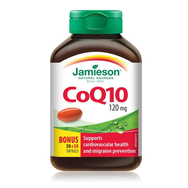 Jamieson CoQ10 120 mg BONUS SIZE 60 Softgels Image 1
