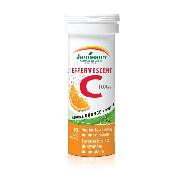 Jamieson Effervescent C 1000 mg - Natural Orange 10 Tablets Image 1