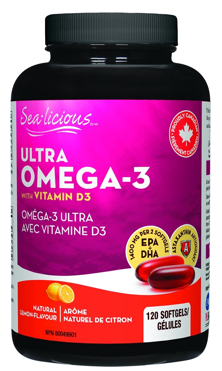 Karlene's Sea-licious Ultra Omega-3 EPA/DHA 1400 mg with Vitamin D3 Softgels Image 2