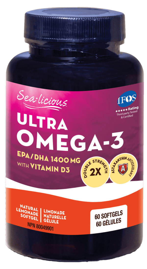 Karlene's Sea-licious Ultra Omega-3 EPA/DHA 1400 mg with Vitamin D3 Softgels Image 1