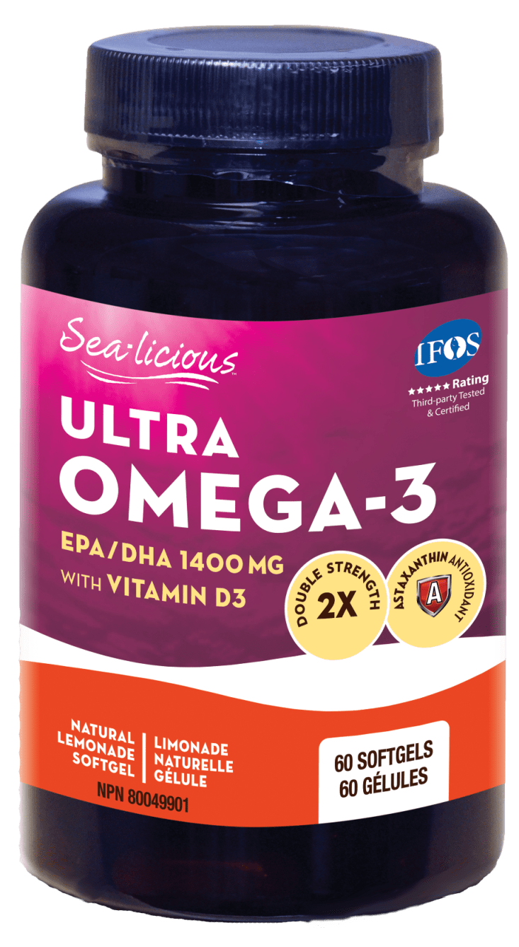 Karlene's Sea-licious Ultra Omega-3 EPA/DHA 1400 mg with Vitamin D3 Softgels Image 1