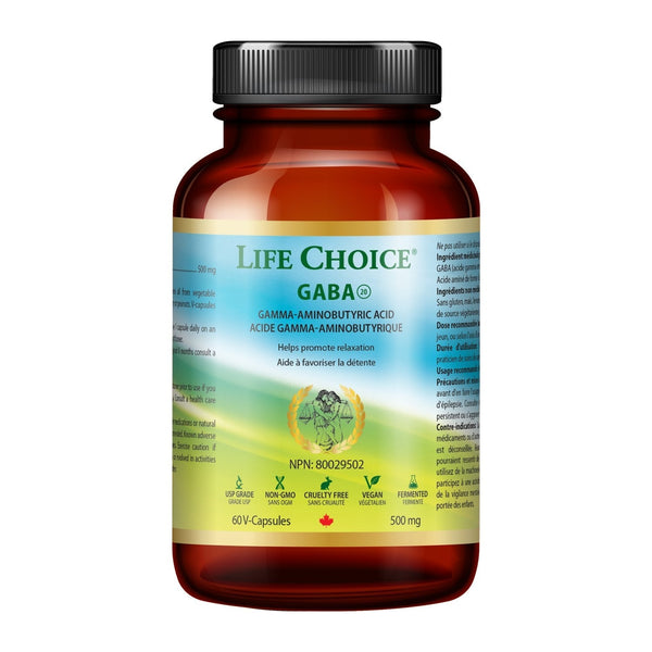 Life Choice GABA 500 mg 60 VCaps Image 1