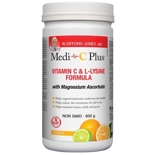 Medi-C Plus Vitamin C & L-Lysine Formula with Magnesium Ascorbate - Citrus Image 1