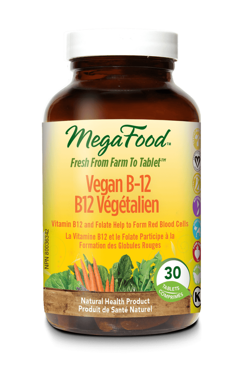 MegaFood Vegan B12 30 Tablets Image 1