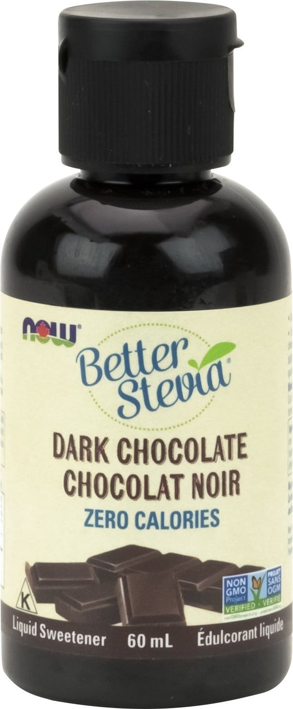 NOW Better Stevia Zero-Calorie Liquid Sweetener - Dark Chocolate 60 mL Image 1
