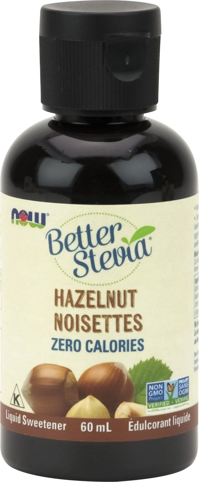 NOW Better Stevia Zero-Calorie Sweetener - Hazelnut 60 mL Image 1