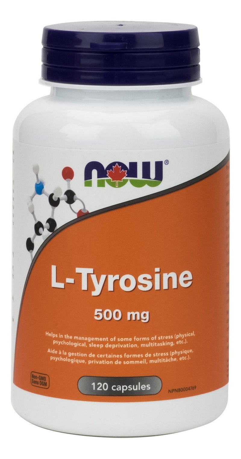 NOW L-Tyrosine 500 mg Capsules Image 2
