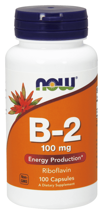 NOW Vitamin B2 Riboflavin mg 100 Capsules Image 1