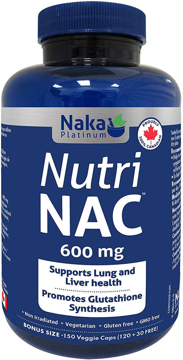 Naka Platinum Nutri NAC 600 mg BONUS SIZE 150 VCaps Image 1