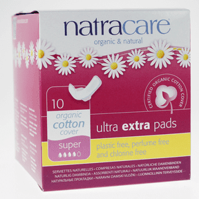 Natracare Organic Cotton Ultra Extra Super 10 Pads Image 1