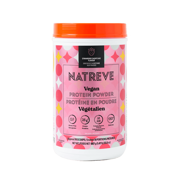 Natreve Vegan Protein Powder - Strawberry Shortcake 667 g Image 1