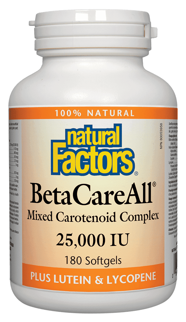Natural Factors BetaCareAll 25000 IU Softgels Image 1