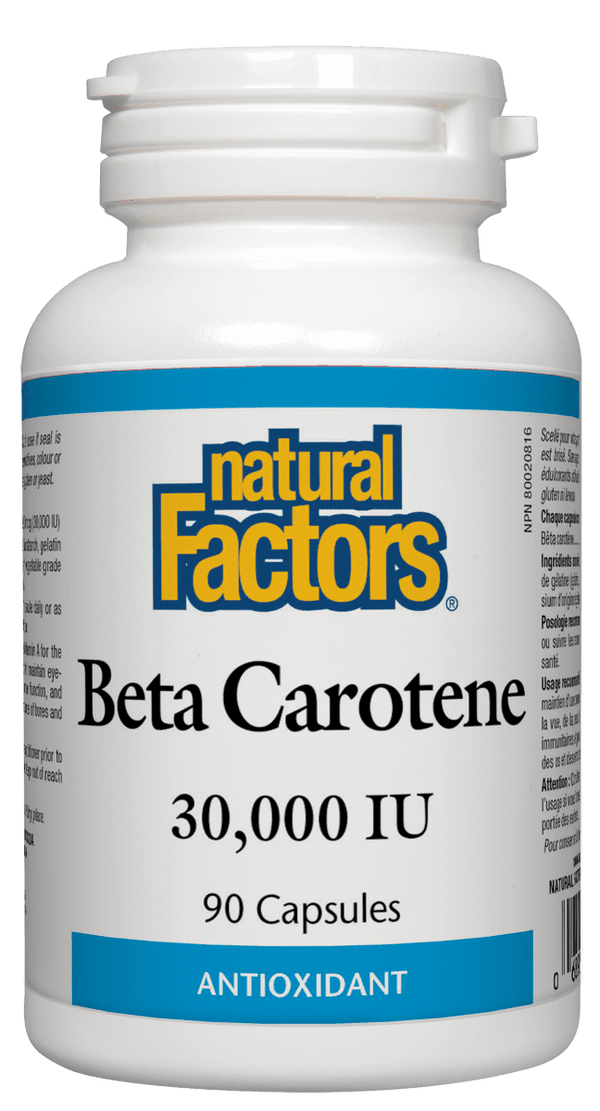 Natural Factors Beta Carotene 30000 IU 90 Capsules Image 1