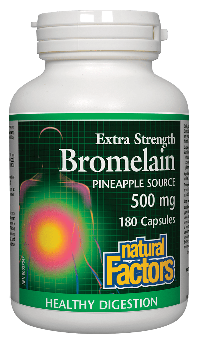 Natural Factors Bromelain Extra Strength 500 mg Capsules Image 2