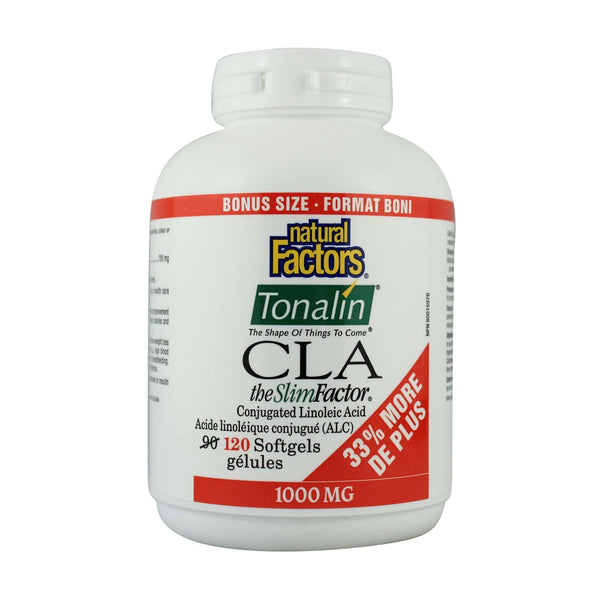 Natural Factors CLA Tonalin 1000 mg BONUS SIZE 120 Softgels Image 1