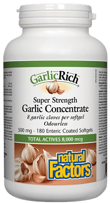 Natural Factors GarlicRich Garlic Concentrate Super Strength 500 mg Softgels Image 2