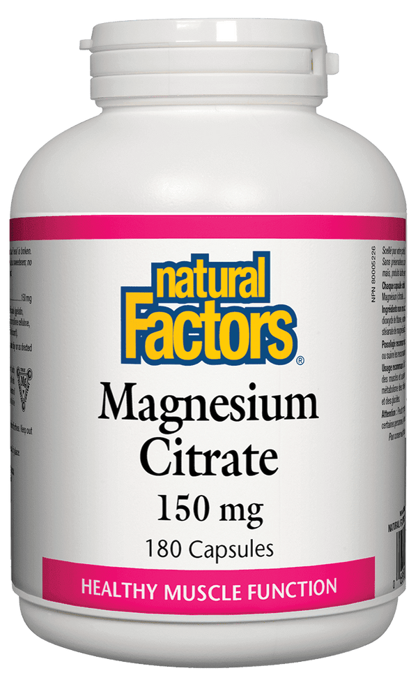 Natural Factors Magnesium Citrate 150 mg Capsules Image 1