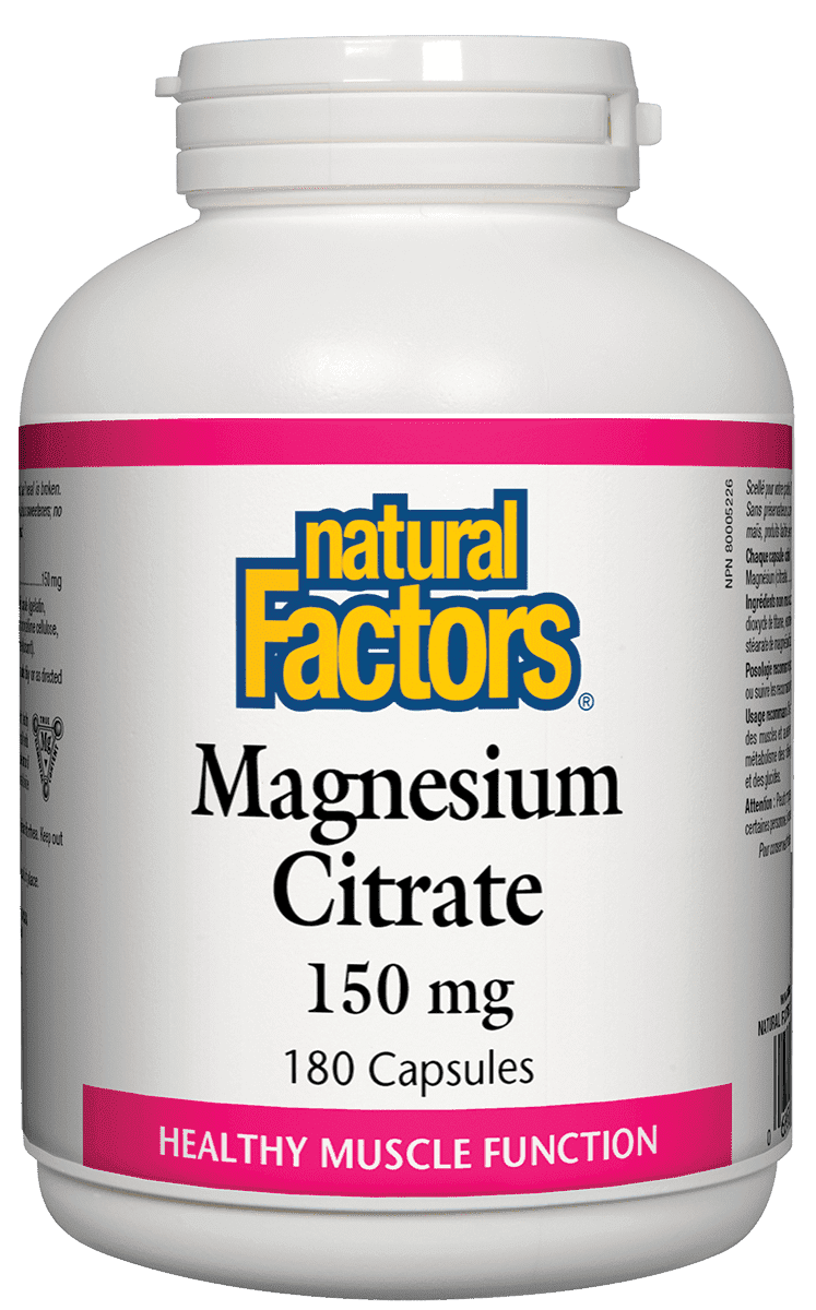 Natural Factors Magnesium Citrate 150 mg Capsules Image 1