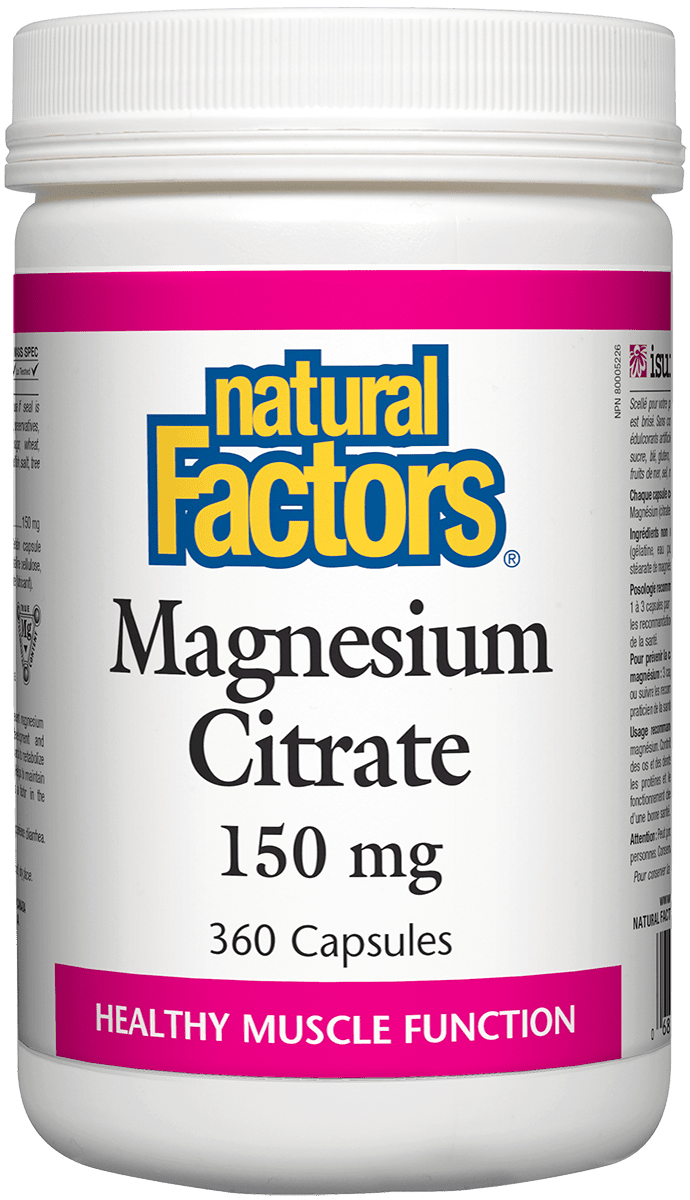 Natural Factors Magnesium Citrate 150 mg Capsules Image 3