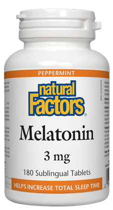 Natural Factors Melatonin 3 mg - Peppermint Tablets Image 2