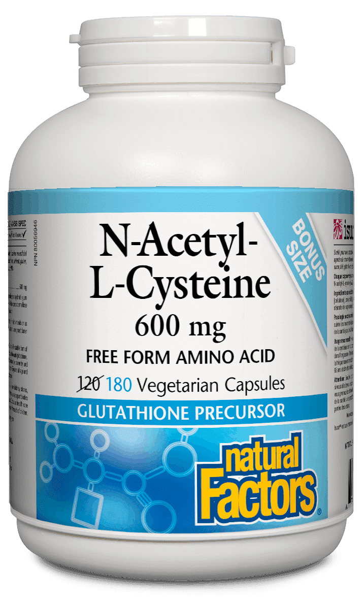 Natural Factors N-Acetyl-L-Cysteine 600 mg VCaps Image 2