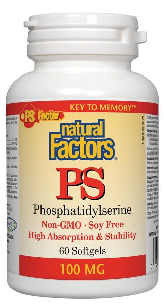 Natural Factors PS Phosphatidylserine 100 mg Softgels Image 2