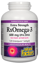 Natural Factors RxOmega-3 Extra Strength 600 mg EPA/DHA Softgels Image 1